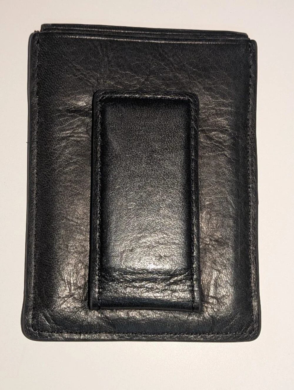 Fossil Black Leather Slim Magnetic Card Sleeve